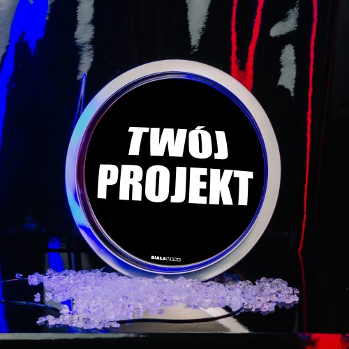 OKRĄGŁA METALOWA TACA TWÓJ PROJEKT | RURKA W ZESTAWIE